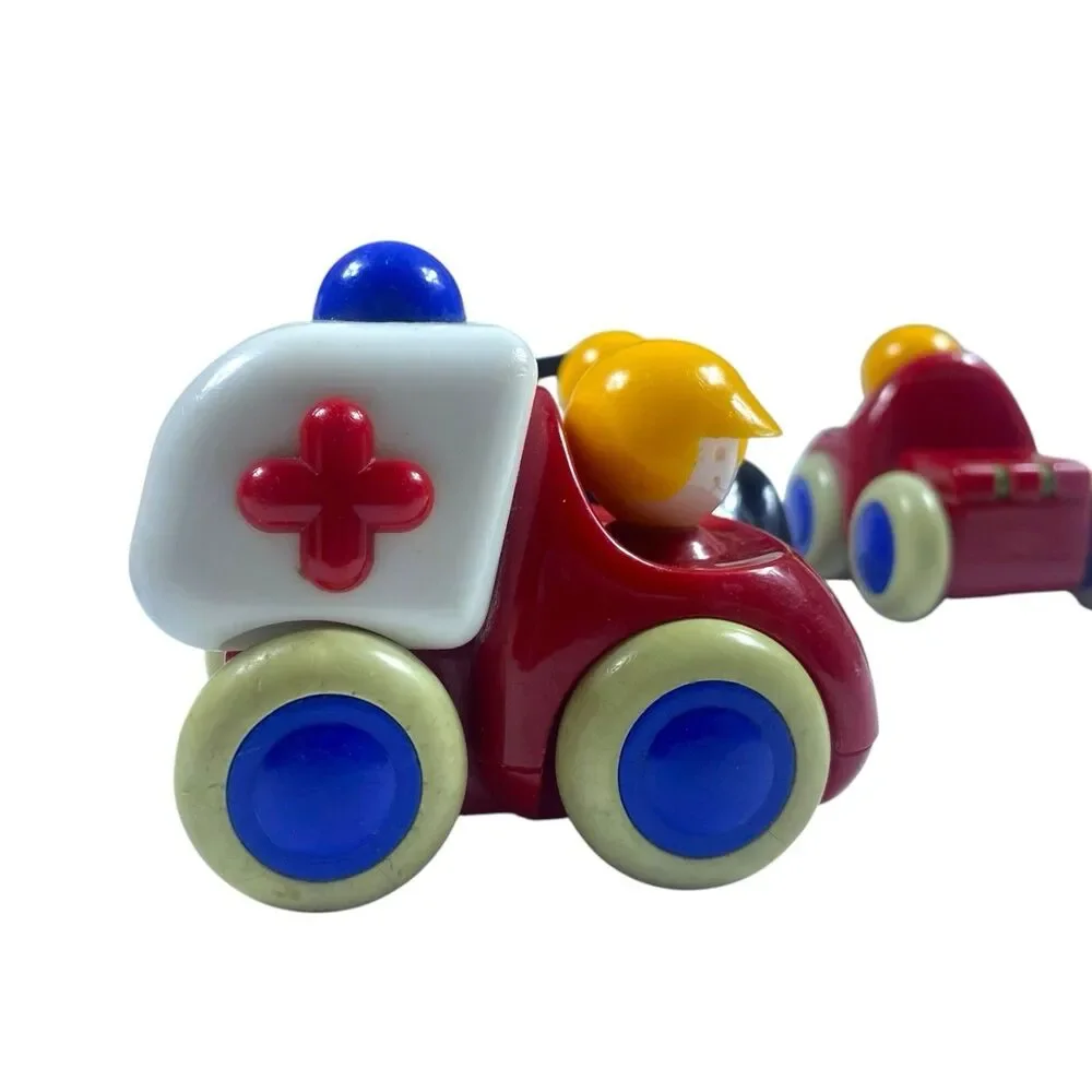 4 Vintage 80's Tolo Toys Sports Racing Cars Primary Colors Colorful Lightweight